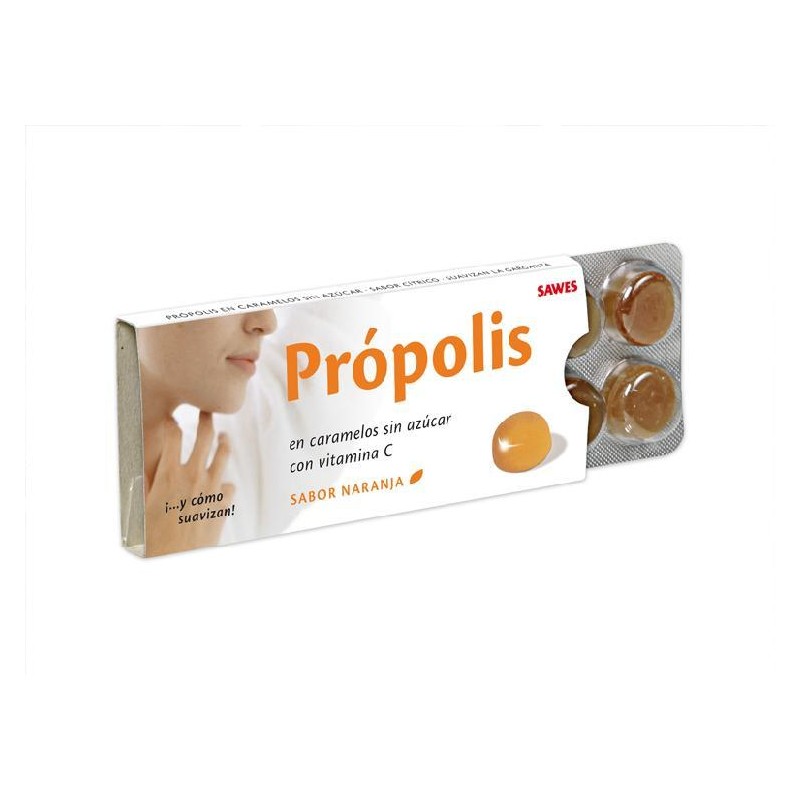 PROPOLIS SAWES EN CARAMELOS SIN AZÚCAR NARANJA 2